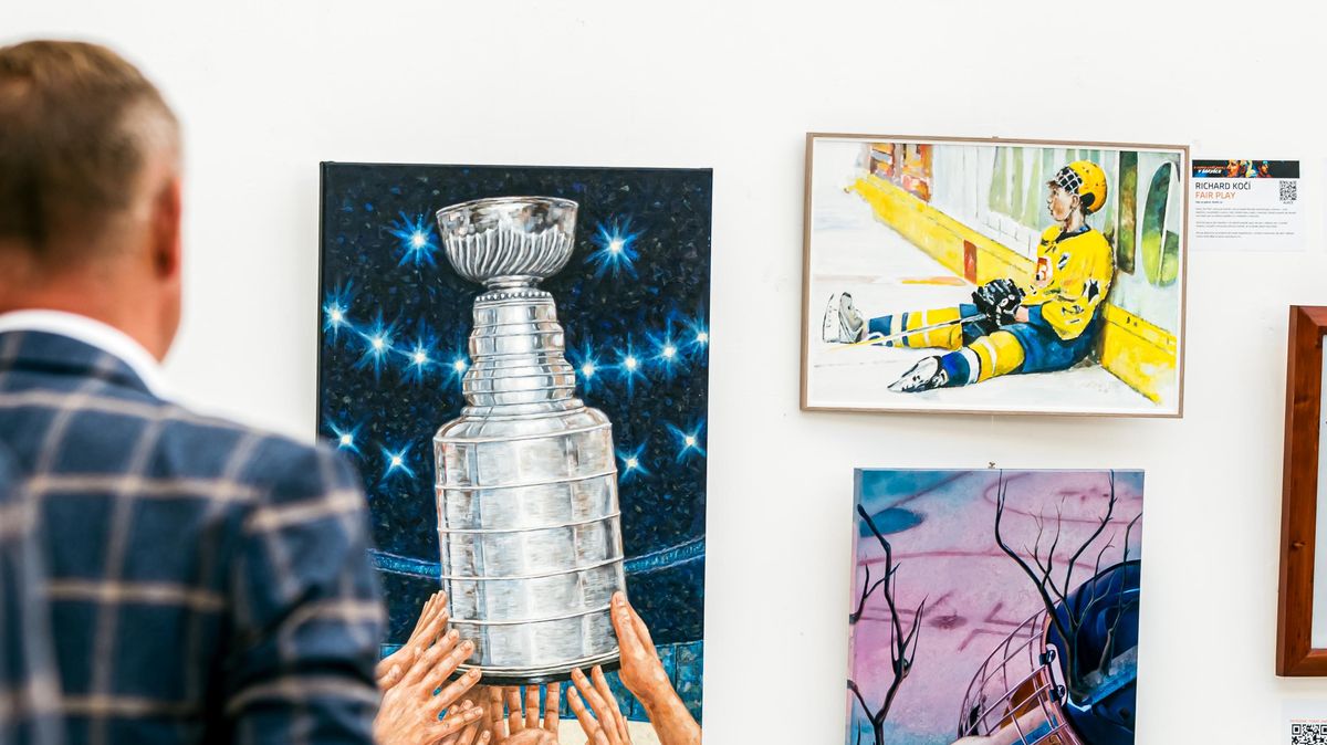 Vydražením unikátních hokejových obrazů fanoušci pomůžou dobré věci